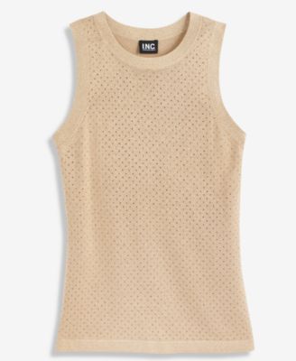 Women's Studded Metallic-Knit Tank, Macy's Exclusive
