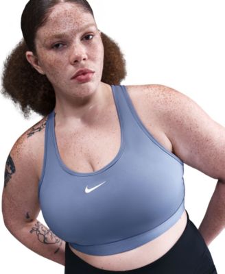 Plus Size Active Medium-Support Padded Logo Sports Bra