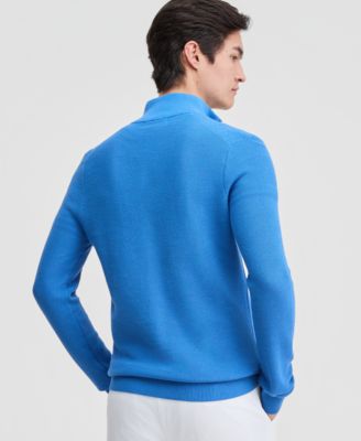 Men's Mouline Texture Quarter-Zip Sweater