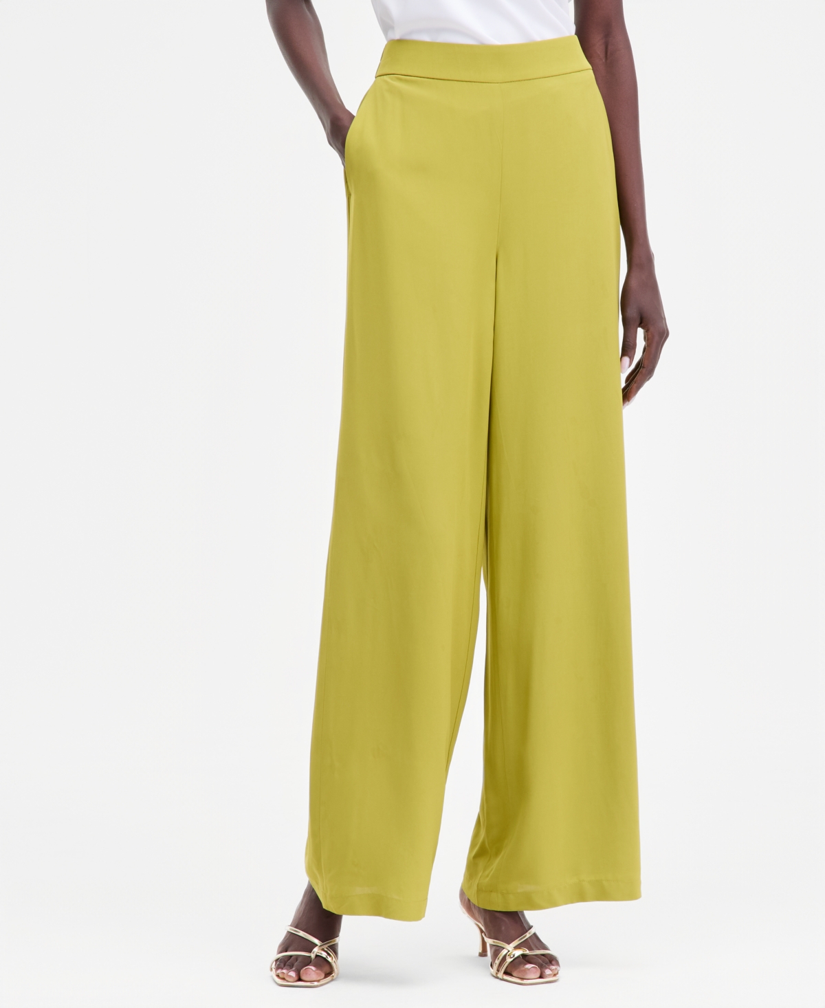 I.n.c. International Concepts Women's High-Rise Wide-Leg Pants, Macy's Exclusive