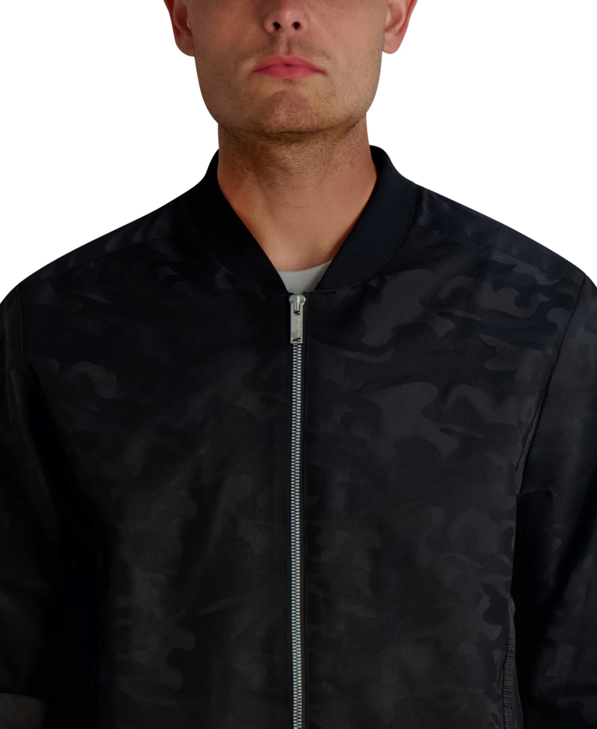 Karl Lagerfeld Paris Men's Camo Bomber Jacket