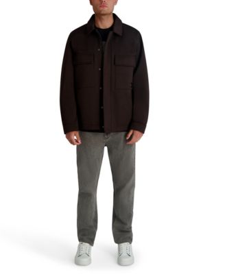 Men's Twill Collared Shirt Jacket
