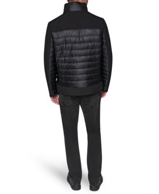 Men's Mixed Media Quilted Jacket