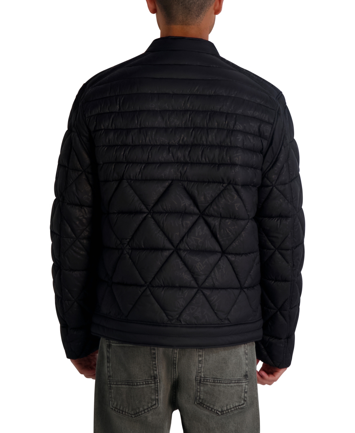 Karl Lagerfeld Paris Men's Graffiti Quilted Jacket