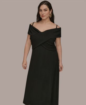 Women's New York Plus Size V-Neck A-Line Dress