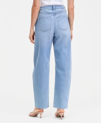 Women's High-Rise Barrel-Leg Jeans, Macy's Exclusive 