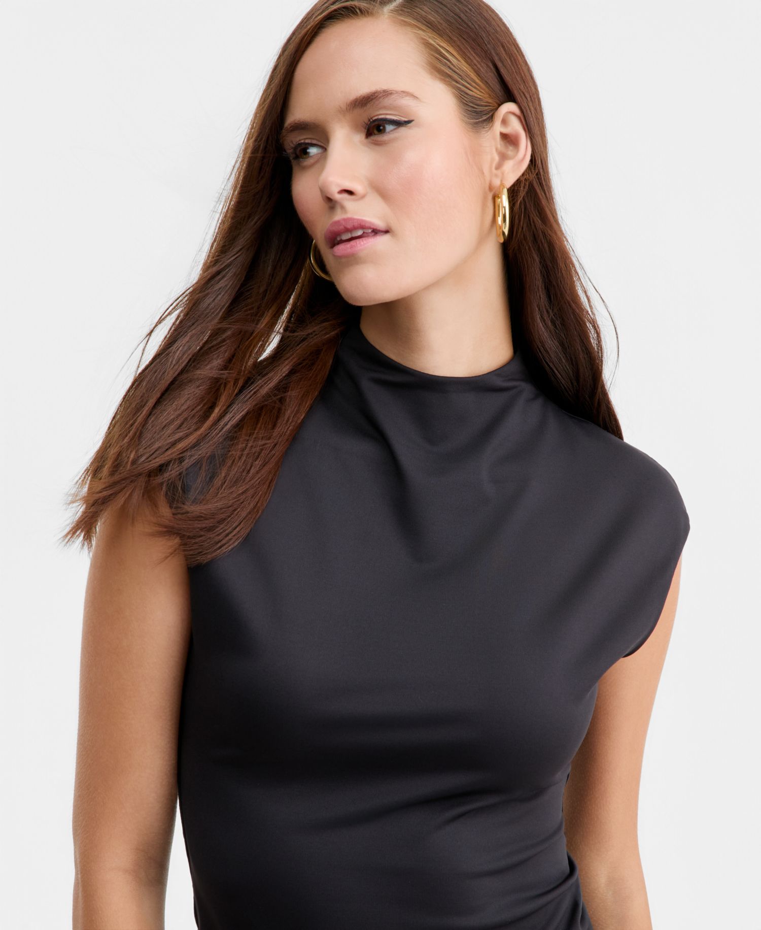 Women's Short-Sleeve Side-Ruched Top