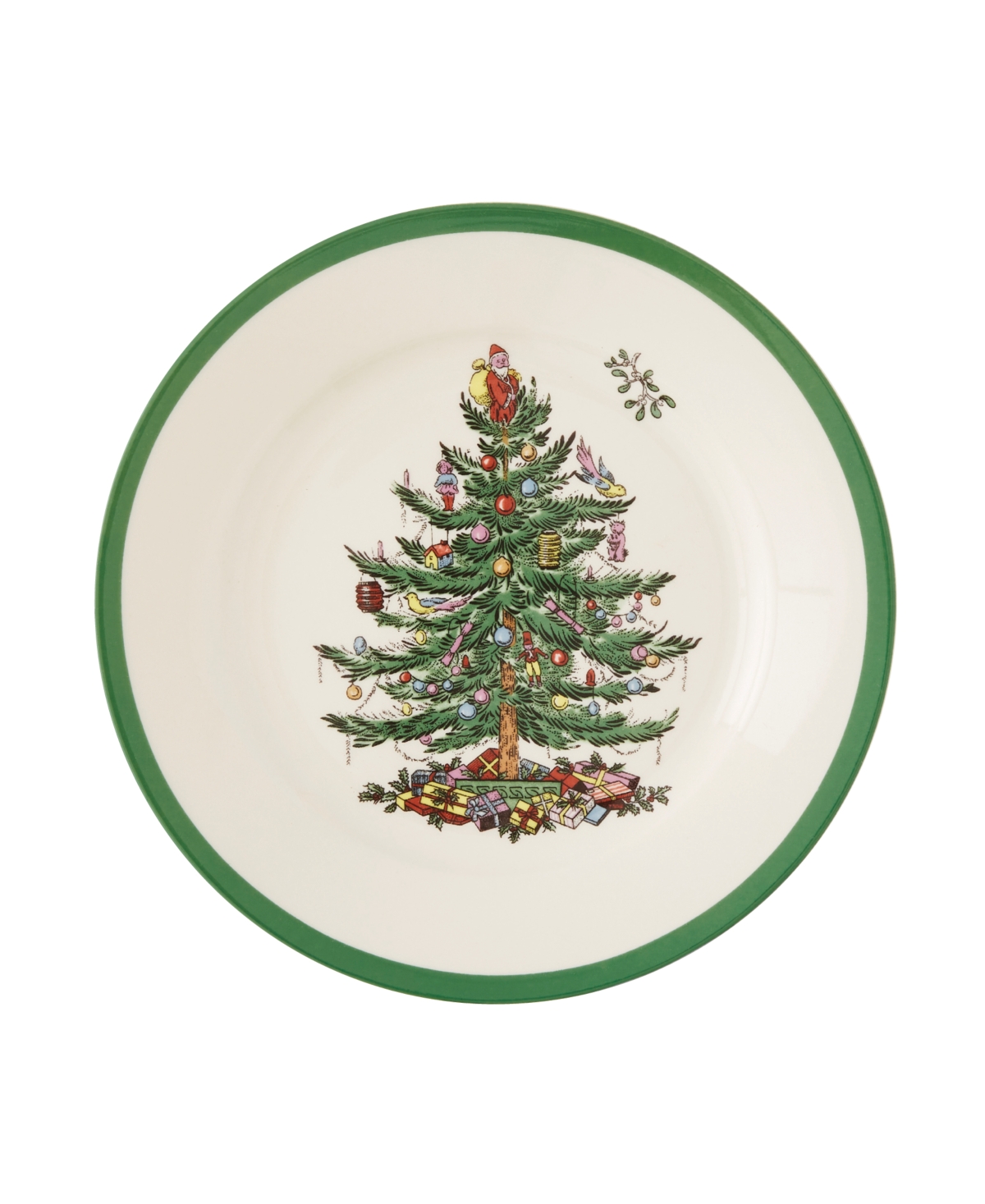 Spode Christmas Tree Salad Plates, Set Of 8 In Green
