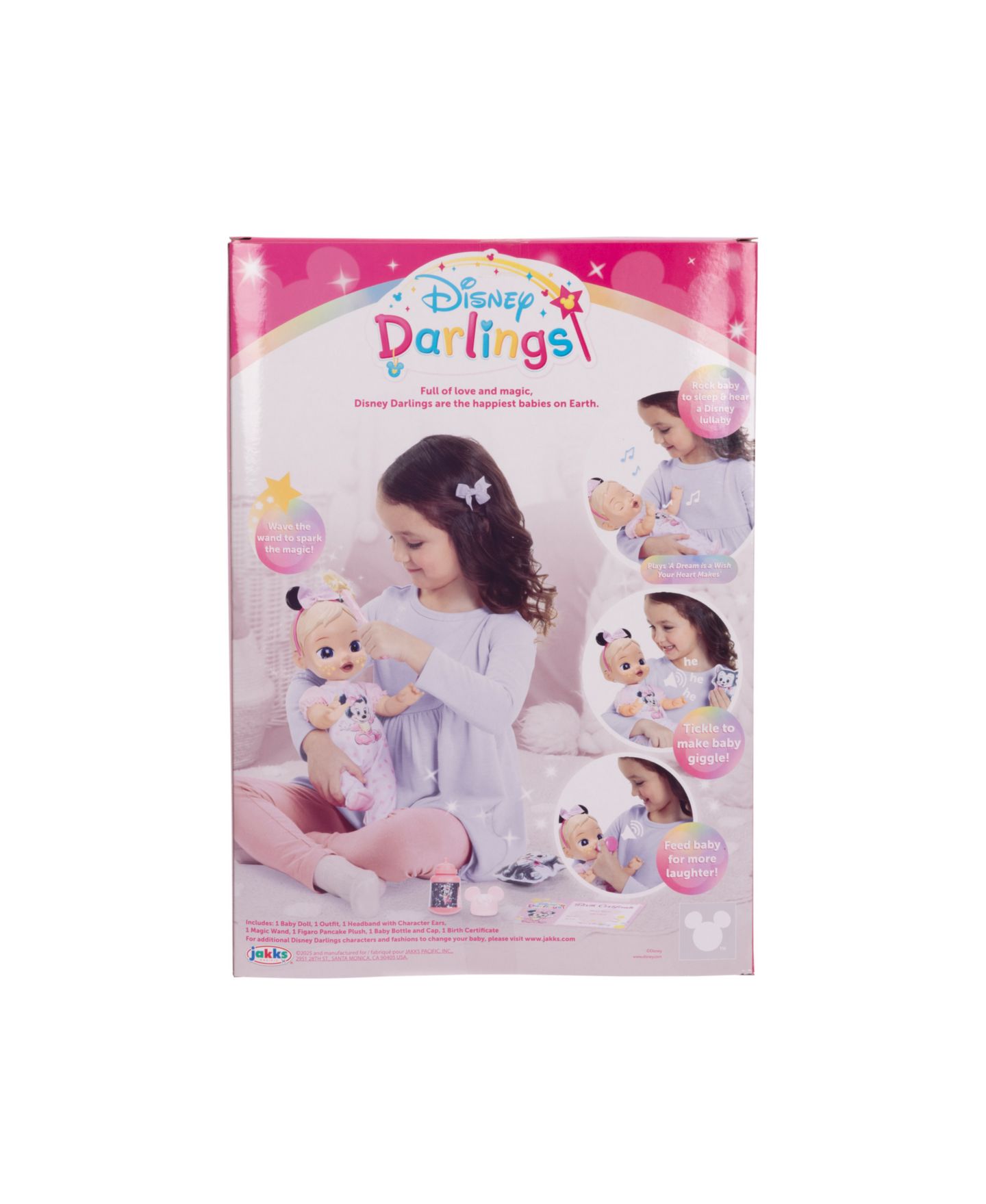 Детская кукла Disney Darlings Deluxe Minnie Mouse 13" Interactive Light-Up Baby Doll, Ages 2+ — фото 10
