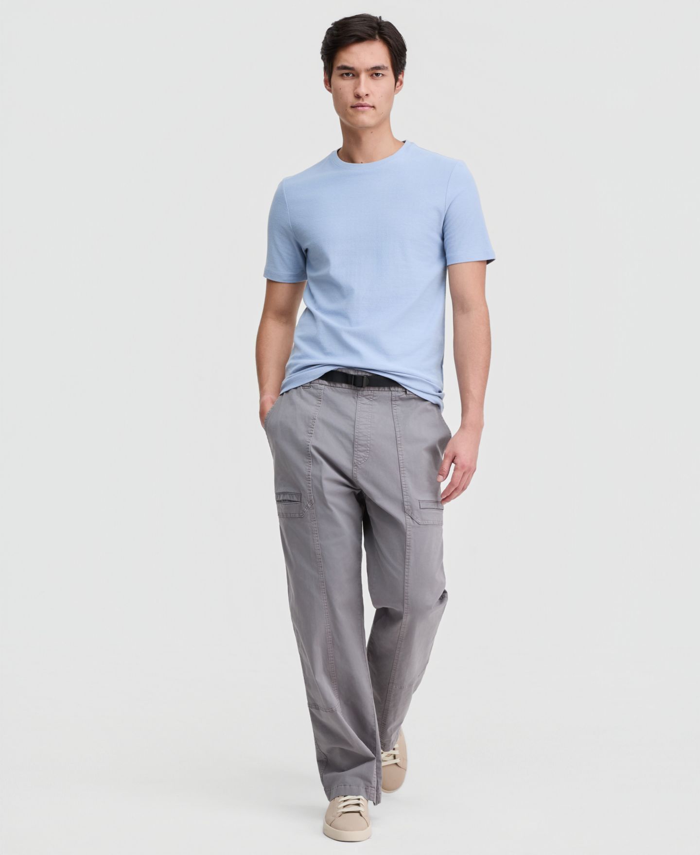Мужская футболка Hugo Boss Dimersteso Cotton Crewneck, цвет: Фиолетовый — фото 3