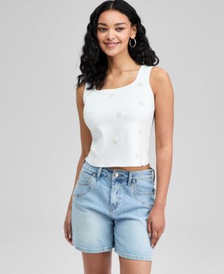 Women's Faux-Pearl-Embellished Tank Top, Macy's Exclusive