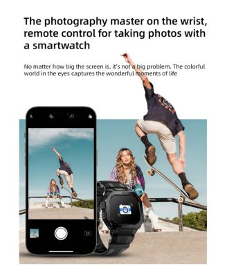 Waterproof Outdoor Adventure Smartwatch with 15 Day Battery - Black Color