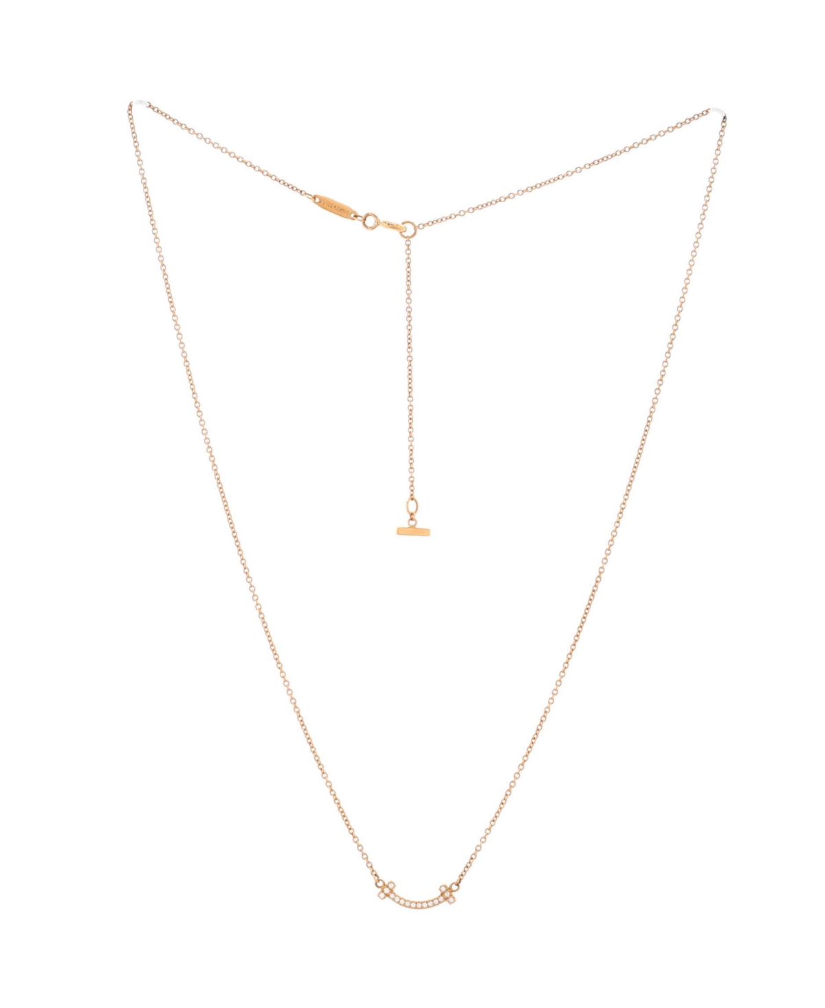 Pre-Owned Tiffany & Co T Smile Pendant Necklace