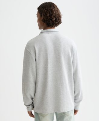 Men's Structured Long-Sleeve Polo Shirt