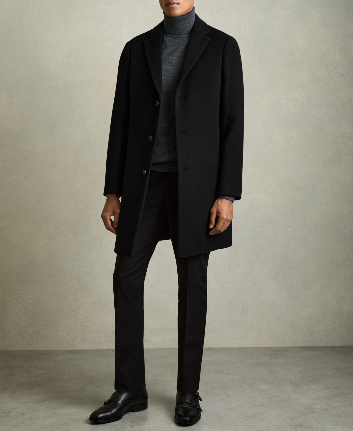 Men's Gable Wool-Blend Single-Breasted Overcoat