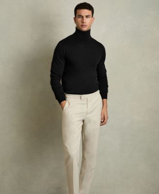 Men's Slim Fit Merino Wool Roll Neck Sweater