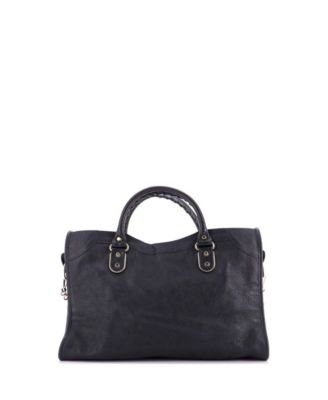 Medium City Classic Metallic Edge Bag Leather