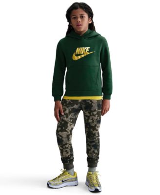 Big Kids' Sportswear Gold Satin Logo Club Fleece Hoodie