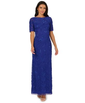 Adrianna Papell - Women's Soutache Column Maxi Dress