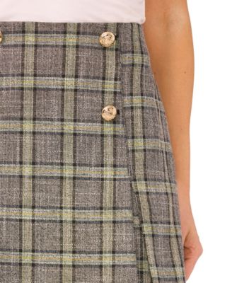 Women's Princess Line Slits and Buttons Mini Skirt