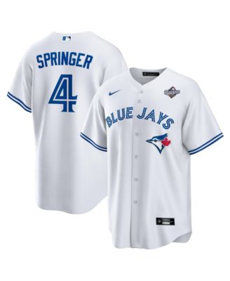 Nike - Men's George Springer White Toronto Blue Jays 2025 World Series Home Replica Player Jersey
