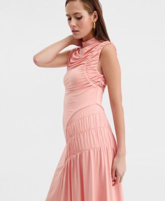 Women's Ruched Asymmetric Midi Dress, Macy's Exclusive