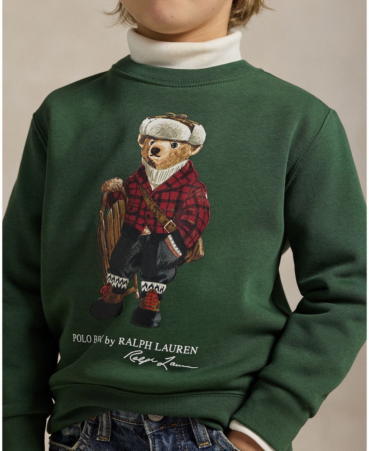 Polo Ralph Lauren Toddler and Little Boys Bear Fleece Sweatshirt