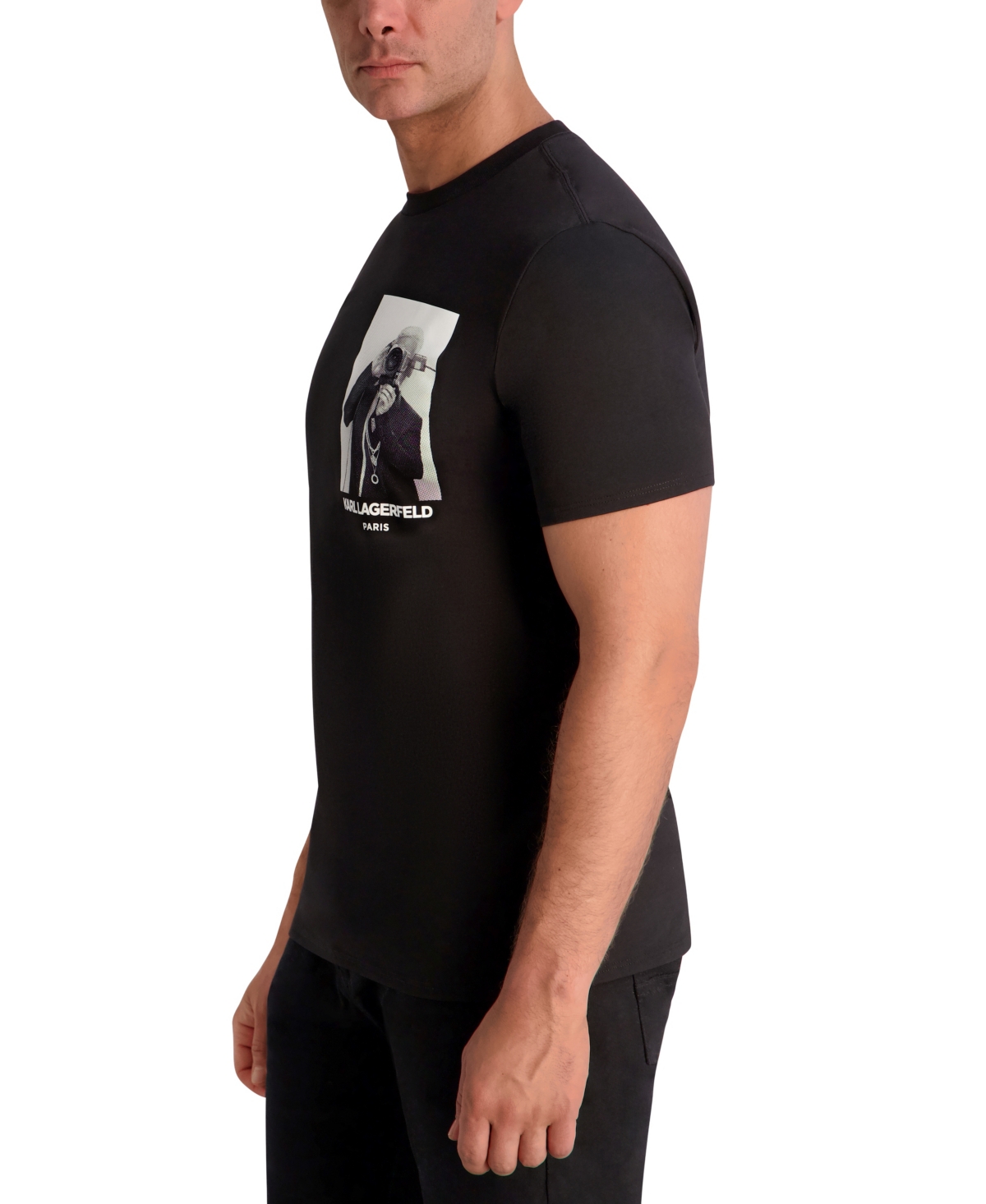 Karl Lagerfeld Men's Crewneck T-shirt In Black