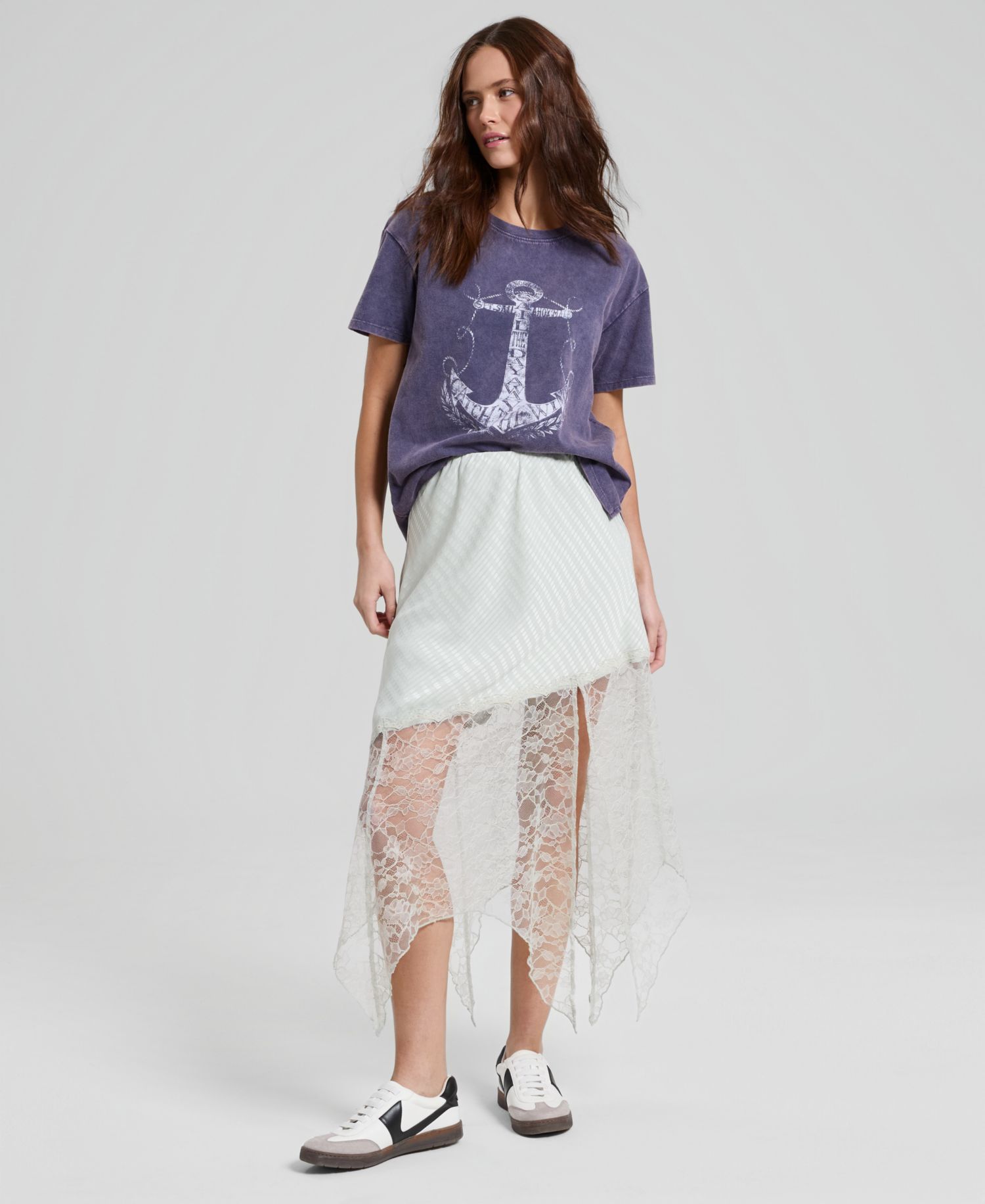 Women's Cotton Anchor Graphic-Print Tee