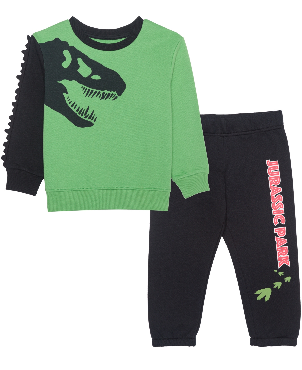 Jurassic Park Boys Toddler 2T-5T 2-Piece T-Rex Long-Sleeve T-Shirt and Joggers Set