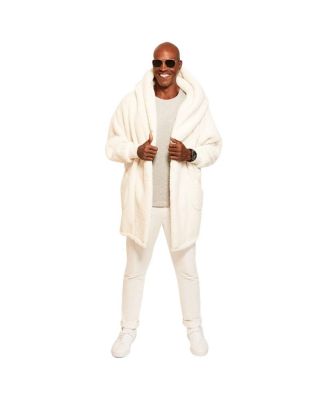 Jill Martin - Men's and Women's Cream NBA Breast Cancer Awareness Oversized Hooded Lounger