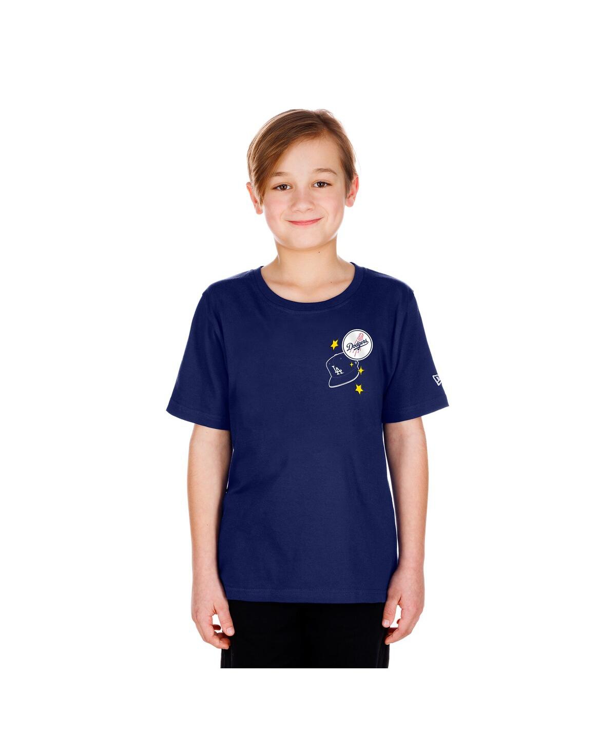 New Era Big Boys and Girls Royal Los Angeles Dodgers Stars Cap T-Shirt