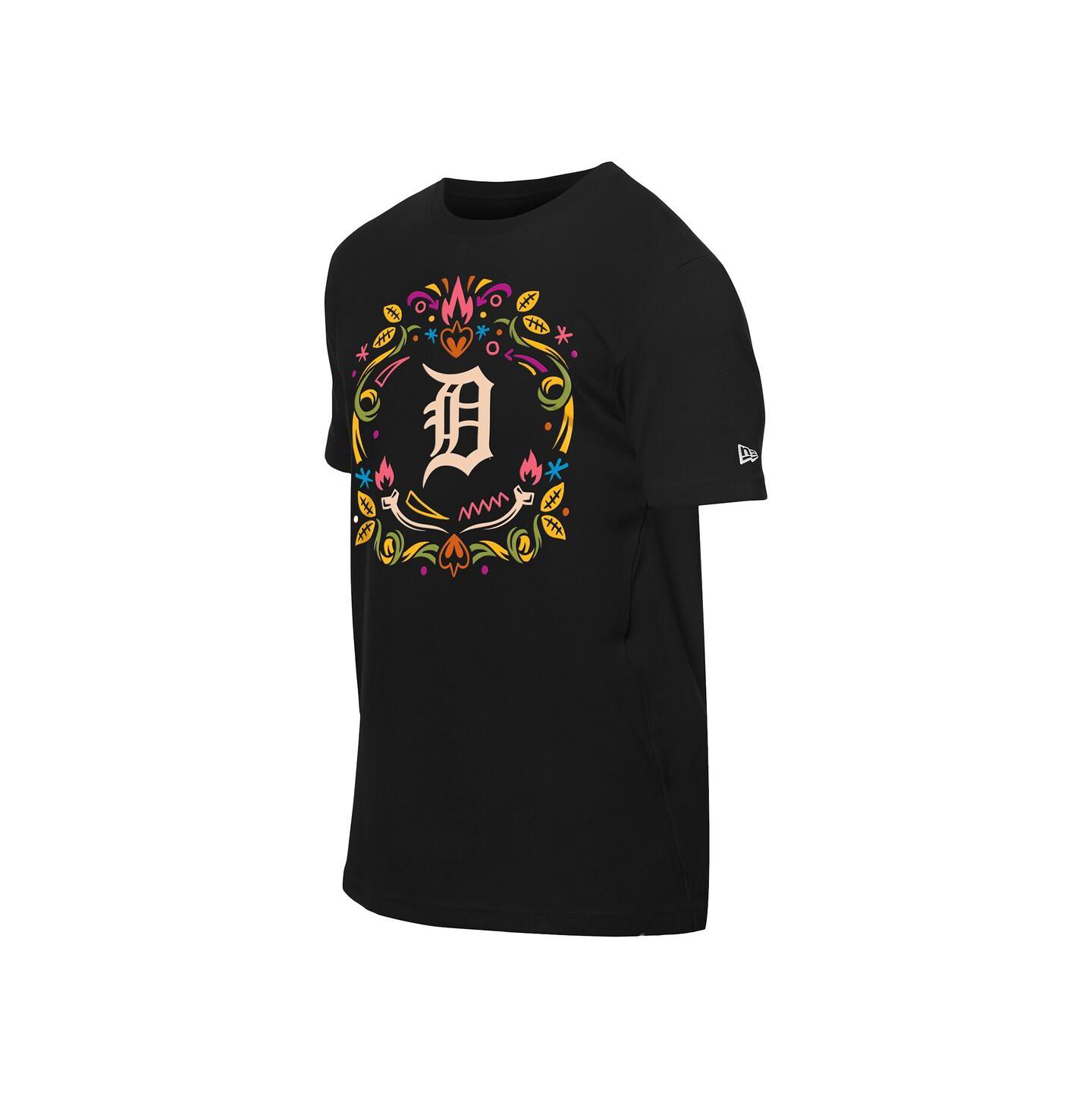 Мужская футболка New Era Black Detroit Tigers Día De Los Muertos — фото 4
