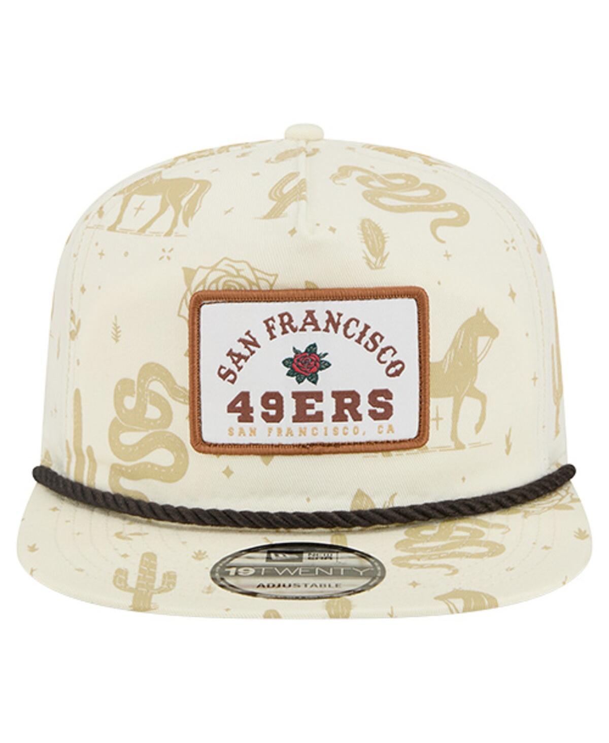 New Era Men's Cream San Francisco 49ers Desert Rose 19twenty Adjustable Hat In Yellow