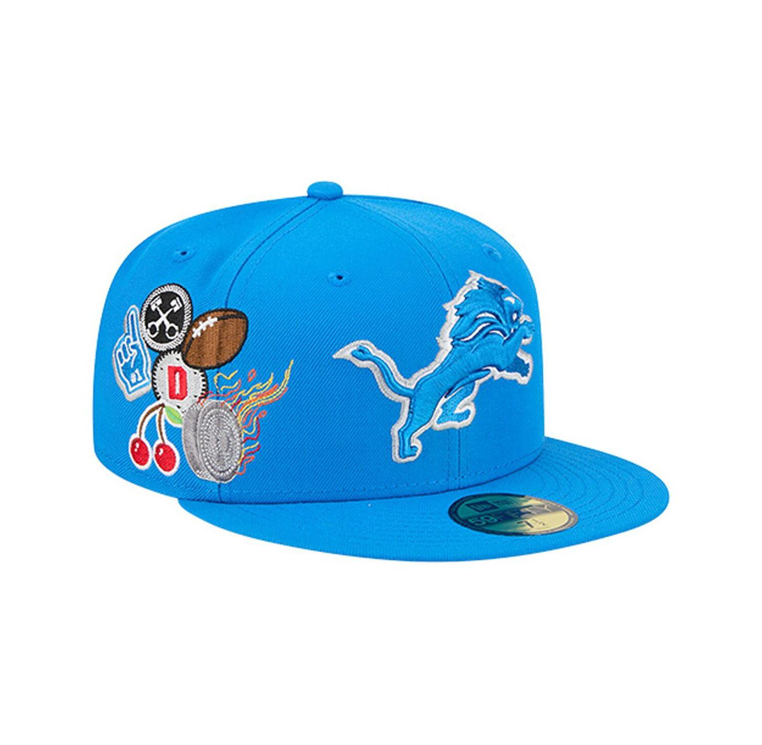 Men's Blue Detroit Lions Group Chat 59FIFTY Fitted Hat