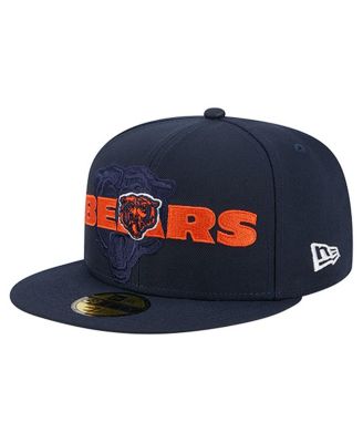 New Era - Men's Navy Chicago Bears Overlap Wordmark 59FIFTY Fitted Hat