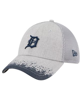 New Era - Men's Gray Detroit Tigers Visor Paint Splatter 39THIRTY Flex Hat