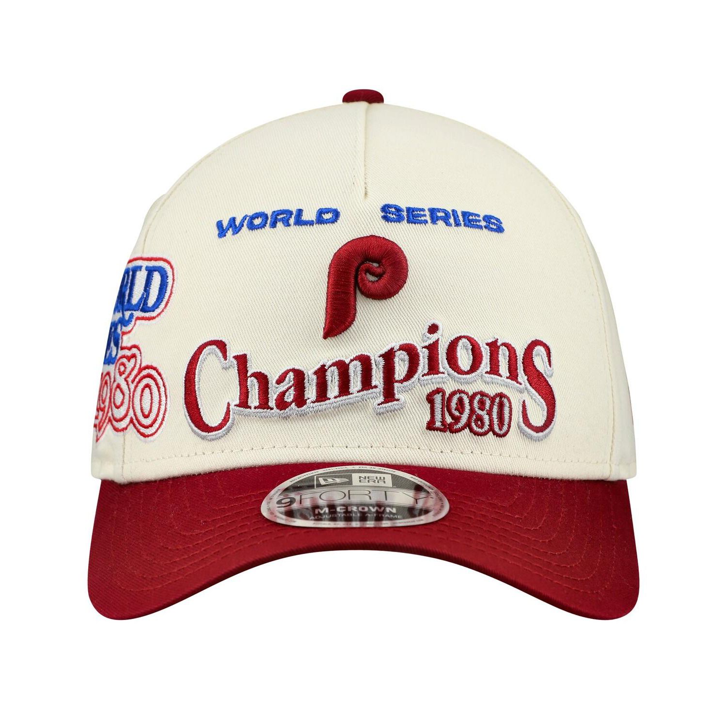 Men's Cream/Red Philadelphia Phillies World Series 9FORTY M-Crown A-Frame Adjustable Hat