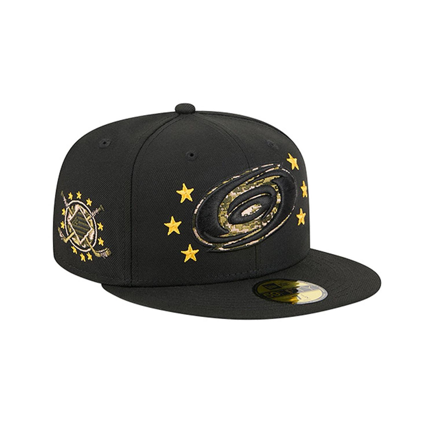 Men's Black Carolina Hurricanes Military Appreciation Digital Camo Stars 59FIFTY Fitted Hat