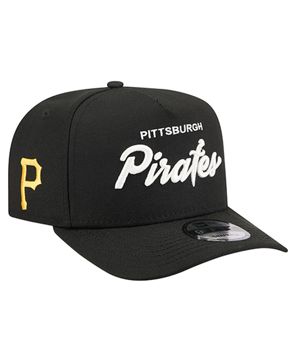 New Era Men's Black Pittsburgh Pirates Local Play A-Frame 9FIFTY Snapback Hat