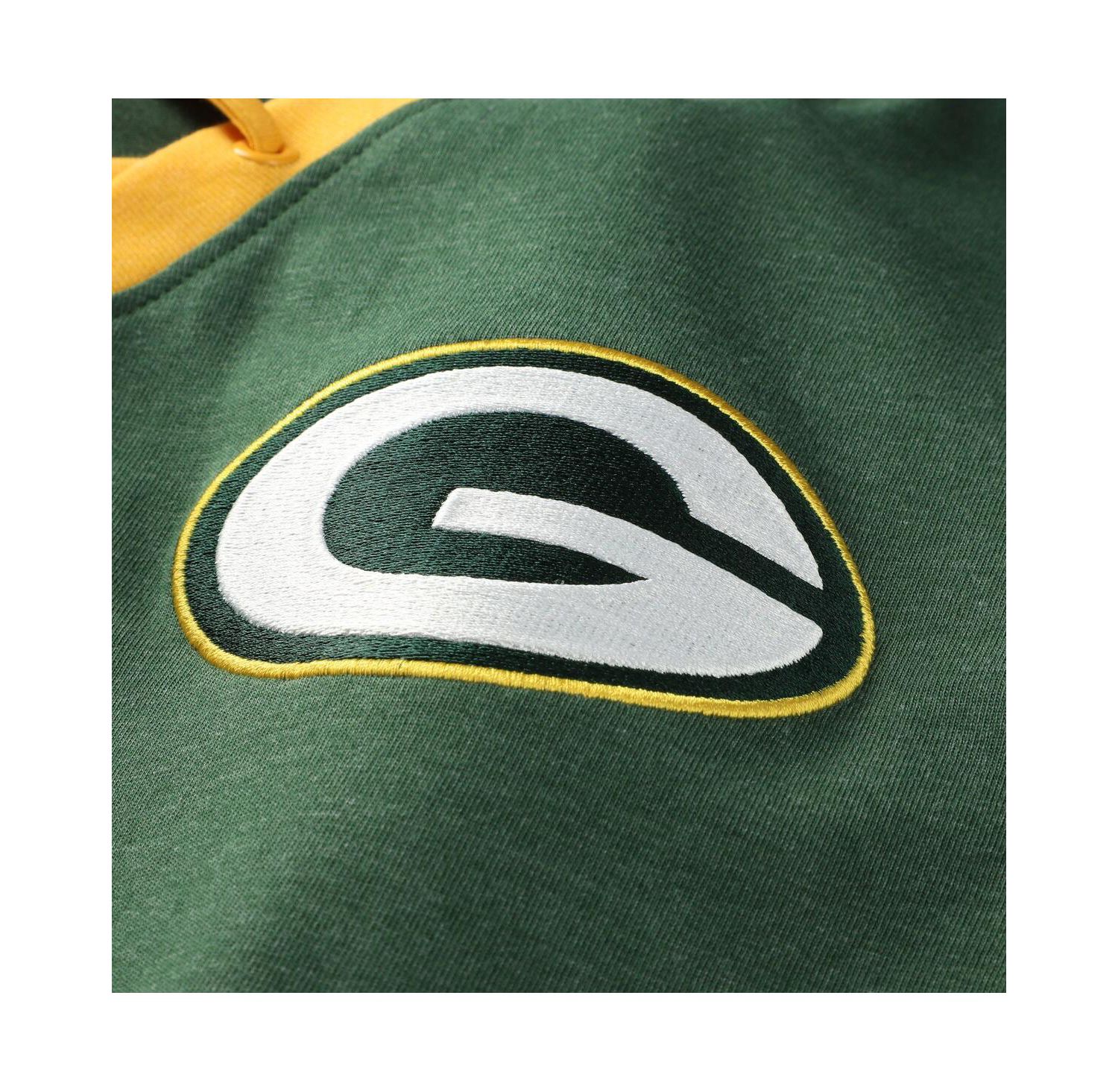 Women's Green Bay Packers Plus Size Throwback Lace-Up Long Sleeve T-Shirt