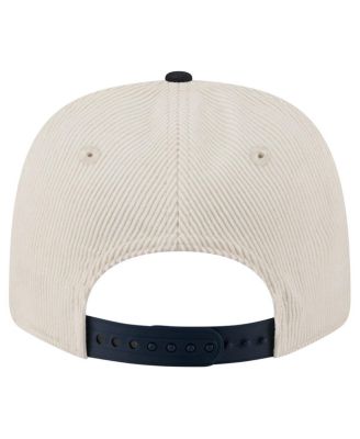 Men's Cream/Navy Michigan Wolverines Loyal Corduroy 9SEVENTY Adjustable Hat