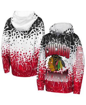 Outerstuff - Big Boys and Girls Black Chicago Blackhawks Frozen Frenzy Hoodie