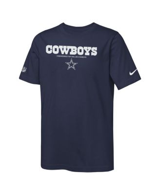 Big Boys and Girls Navy Dallas Cowboys Sideline Team Issue T-Shirt