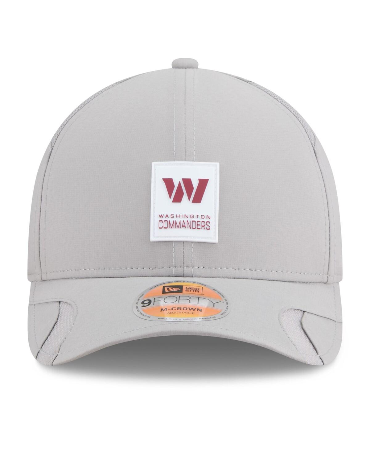 New Era Men's Gray Washington Commanders 2025 Sideline M-Crown 9FORTY Adjustable Hat