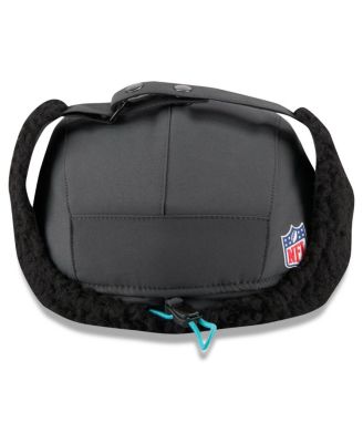 Men's Charcoal Miami Dolphins 2025 Sideline Cold Weather Runner Dog Ear Adjustable Hat