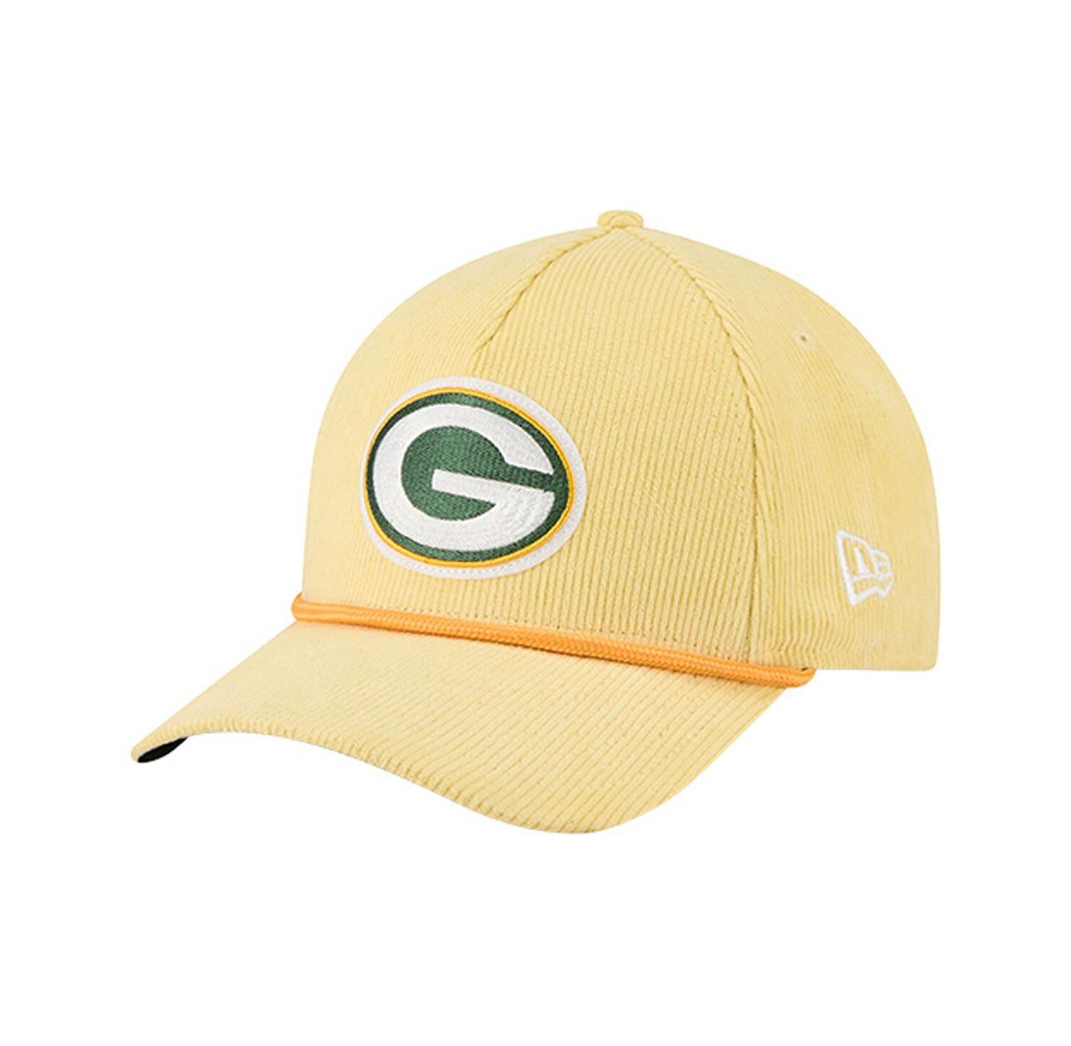 Men's Gold Green Bay Packers Cord Corduroy 9FORTY A-Frame Adjustable Hat