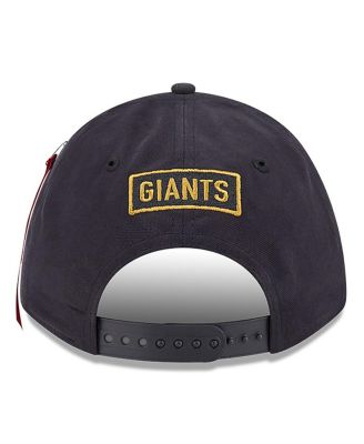x Alpha Industries Men's Black New York Giants A-Frame 9FORTY Adjustable Hat