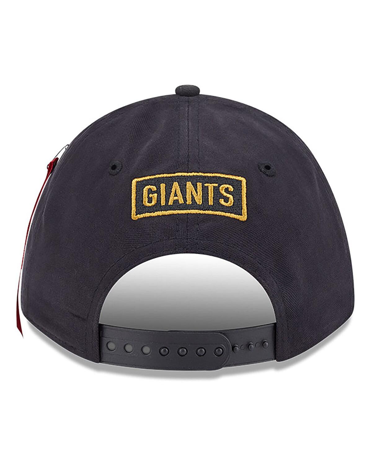 New Era x Alpha Industries Men's Black New York Giants A-Frame 9FORTY Adjustable Hat