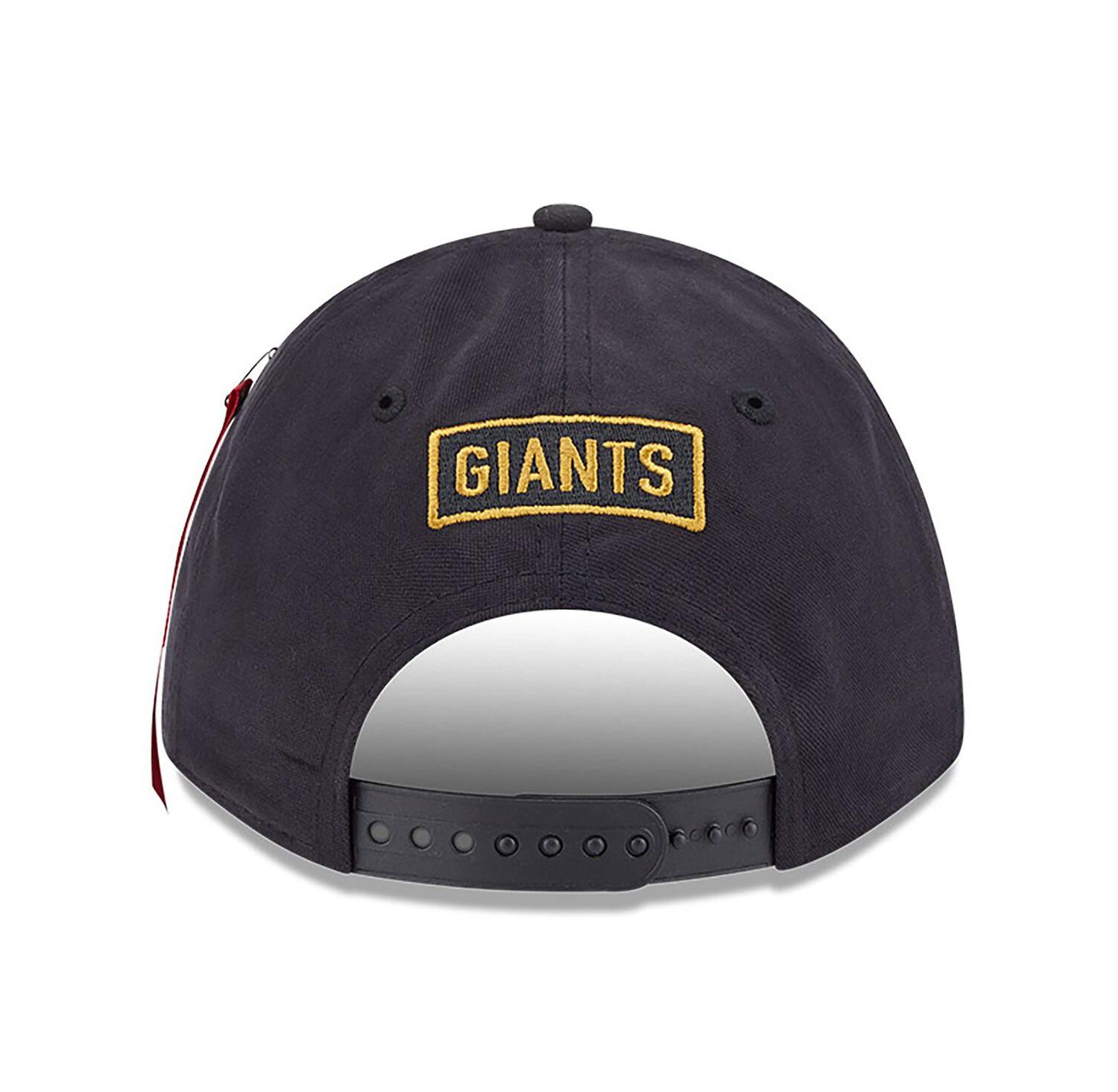 x Alpha Industries Men's Black New York Giants A-Frame 9FORTY Adjustable Hat